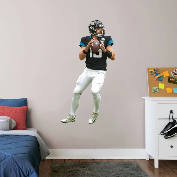 Gardner Minshew for Jacksonville Jaguars - Officially Licensed NFL Removable Wall Decal Giant Athlete + 2 Wall Decals (27x22W x