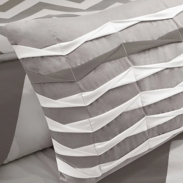 Mi Zone - Libra Comforter Set - Grey - Full/Queen