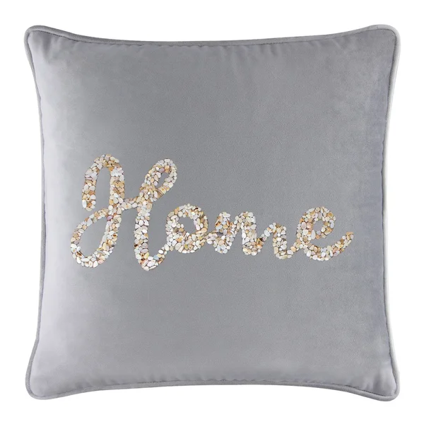 Sparkles Home Shell Home Pillow - 16x16 - Silver Velvet