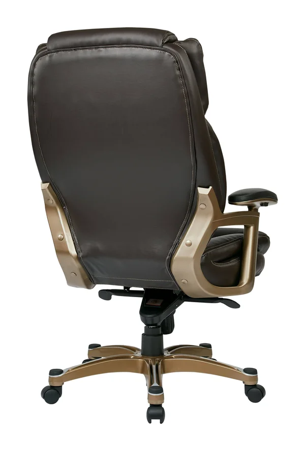 Office Star Cocoa/Espresso Executive Bonded Leather Chair