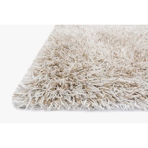 Alexander Home Hand-Tufted Rocco Solid Ribbon Shag Rug (3&6 x 5&6) Peacock, Blue