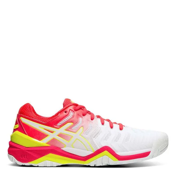Asics Gel Resolution Sneaker Ladies, Size 8, White/Pink
