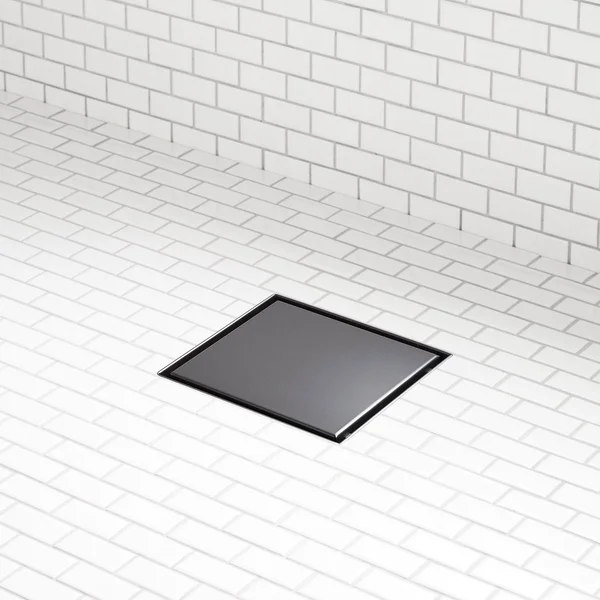 6x22 Ortiz Square Shower Drain - Matte Black - Stainless Steel, Signature Hardware 443606