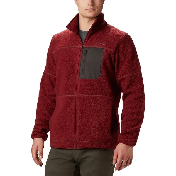 Columbia Men & S Rugged Ridge Sherpa Fleece - Red Jasper, Buffalo, City Grey