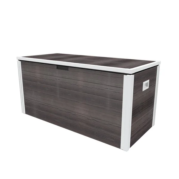 New England Arbors Urbana 87 gal. Espresso Brown Vinyl Deck Box