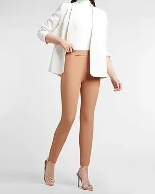 High Waisted Supersoft Twill Skinny Pant Brown Women's M