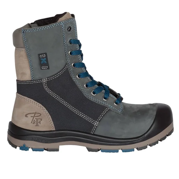 8x22 Steel Toe Work Boots for Women - with Zipper - PF368 (Choose Your Color: Pink, Choose Your Size: 12)