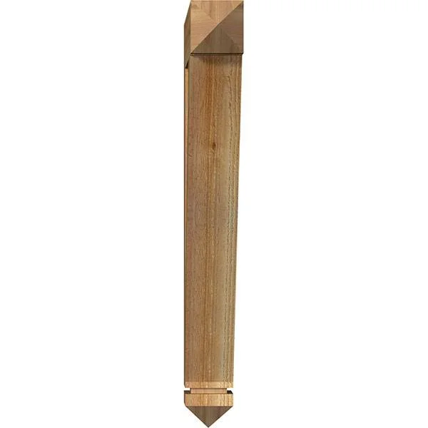 Ekena Millwork BKT04X22X34TRA03RWR 4x22W x 22x22D x 34x22H Traditional Arts & Crafts Rough Sawn BRACKET, Western Red Cedar