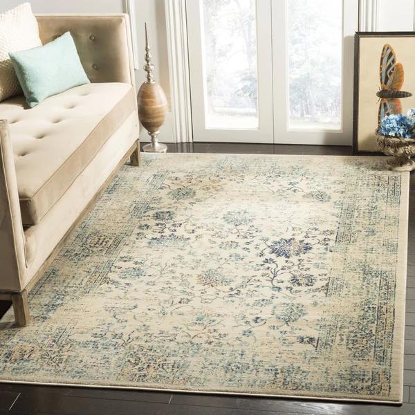 Safavieh EVK510F Evoke Beige - Turquoise Area Rug - 2& x 10&