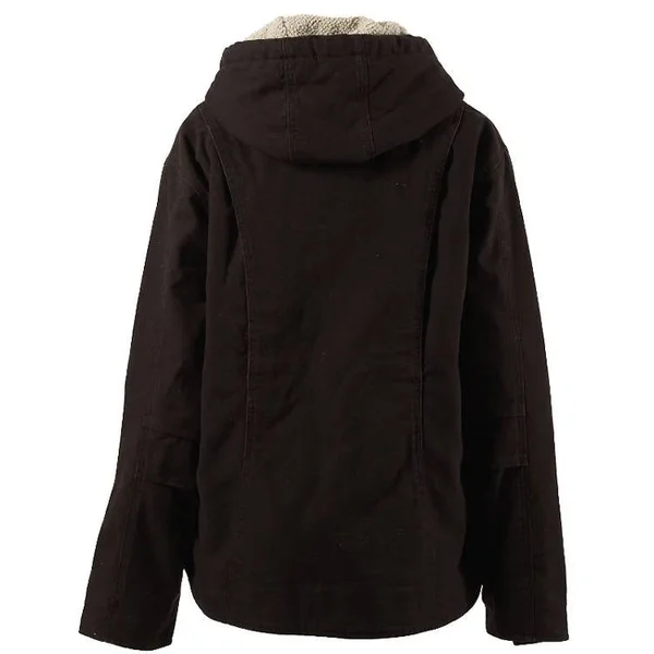 Berne Women's Pomegranate Washed Fine Sherpa Lined Hooded Coat