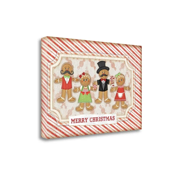 Tangletown Fine Art Gingerbread Christmas by Jennifer Pugh - Giclee Print on Wrap Canvas, 29x20x22
