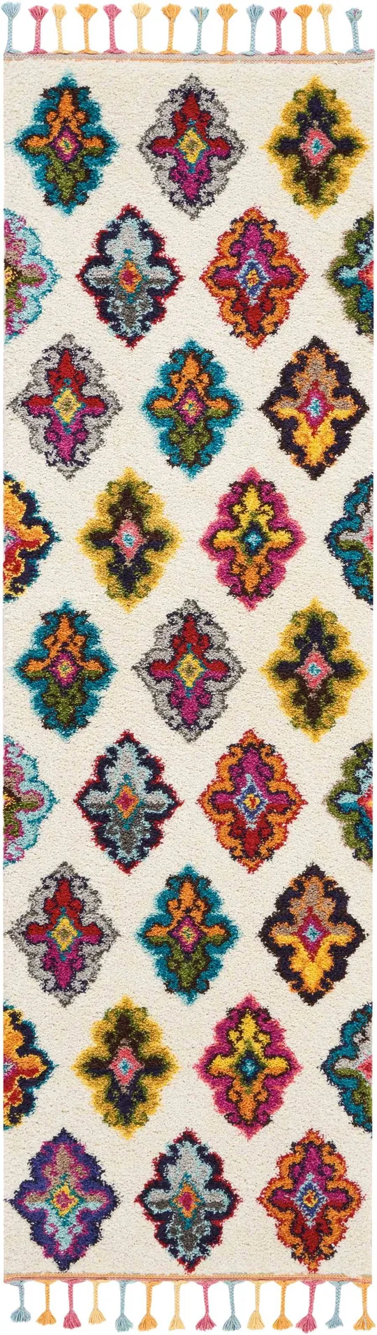 Nourison Moroccan Casbah MCB06 Area Rug - Ivory/Multicolor, 2&3x22 x 8&