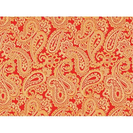 NAS Pack of 1, Red/Gold Paisley 30x22 x 417& Half Ream Gift Wrap (Foil) for Party, Kids& Birthday, Wedding & Occasion - Mult