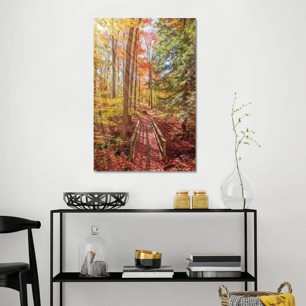 Brooke T. Ryan Paintings on Canvas Art - Forest Bridge Print ( scenic & landscapes > Nature > forests art)
