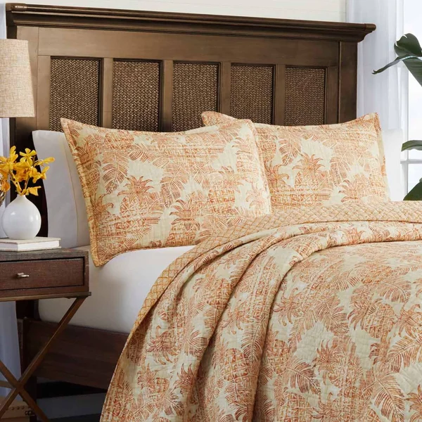 Tommy Bahama Batik Pineapple, King Sham, Orange