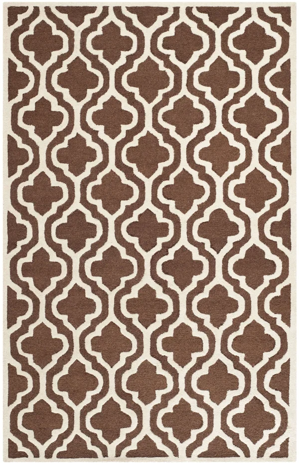 Safavieh Cambridge Dark Brown & Ivory 5& x 8& Rug