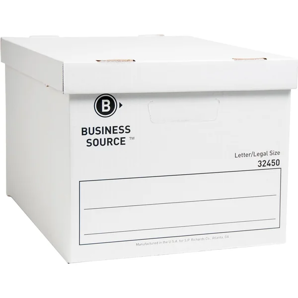 Business Source BSN32450 Medium Duty Storage Box - White