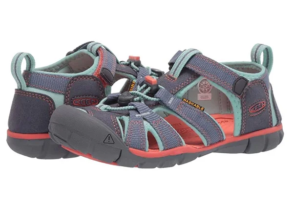 Keen Youth Seacamp II CNX Sandal - 7 - Flint Stone - Ocean Wave