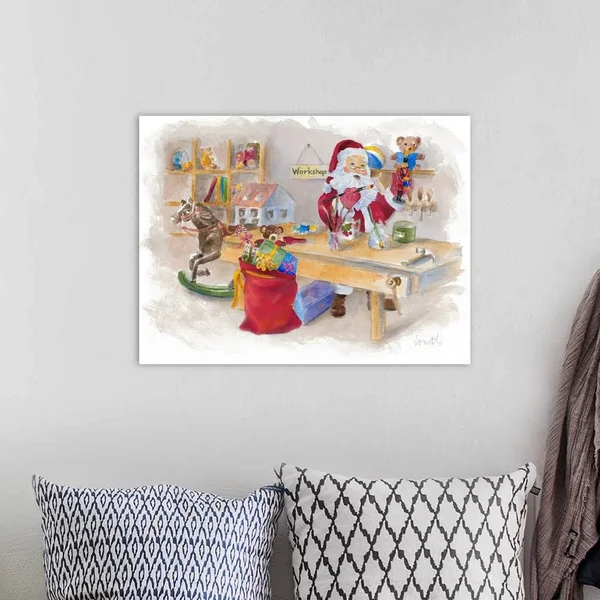 Santa's Workshop, Canvas Wall Art, 24x18, Great Big Canvas