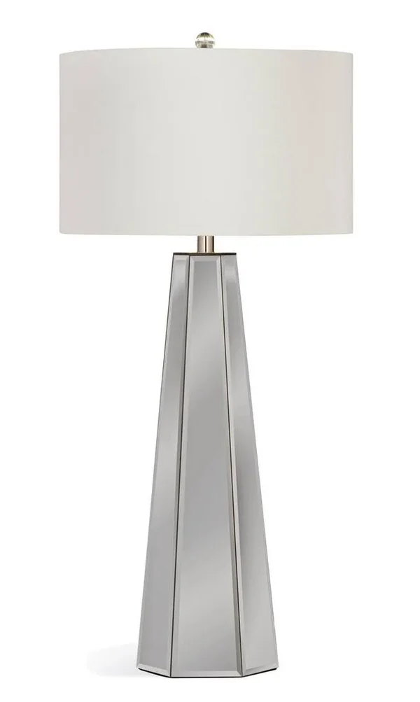 Bassett Mirror L3205T Lenox Table Lamp Gray - 17 x 17 x 37 in.