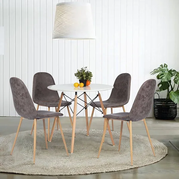 Carson Carrington Mid-Century Modern PU Dining Chair (Set of 4) (Dark Brown)