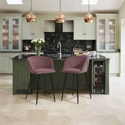 Braxton Counter & Bar Stool Gold Flamingo Color: Rose, Seat Height: Bar Stool (28” Seat Height)