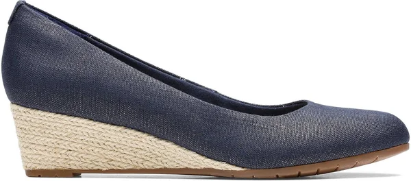 Clarks Women's Collection Mallory Luna Shoes - Navy Textile