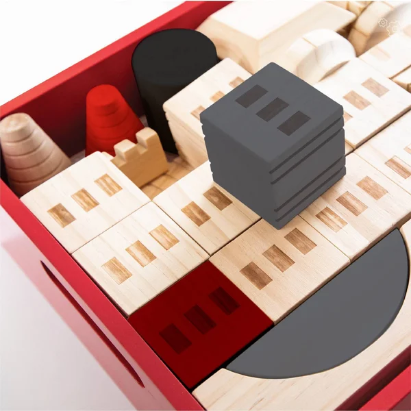 Fao Schwarz Create A Castle Wooden Blocks - 60pc