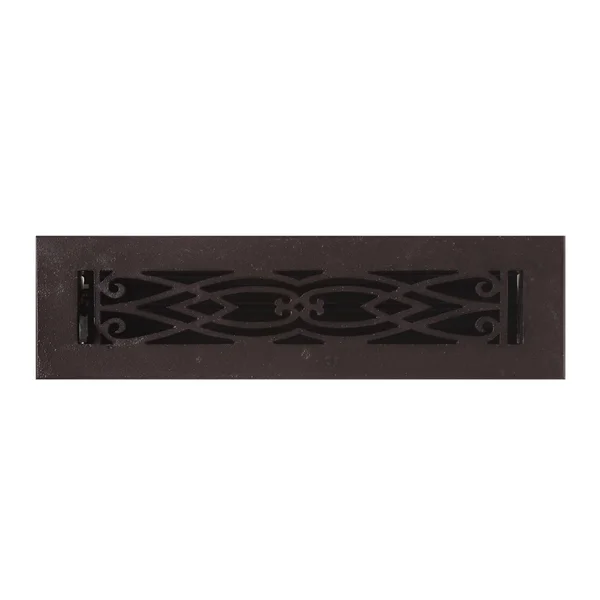 Victorian Bronze Floor Register - 2-1/4x22 x 12x22 (3-1/2x22 x 14x22 Overall), Signature Hardware 257756