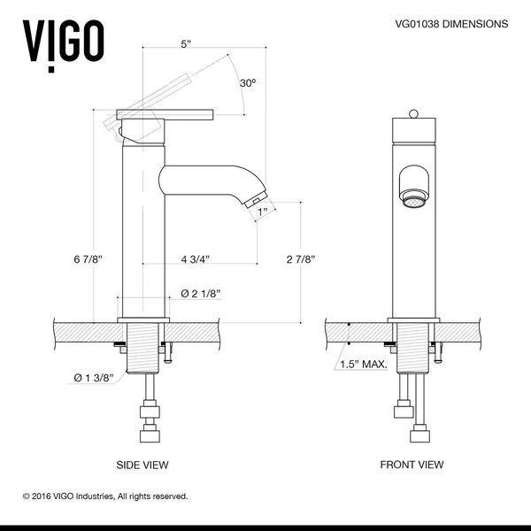 Vigo VG01038RB Setai Single Handle Bathroom Faucet, Oil Rubbed Bronze