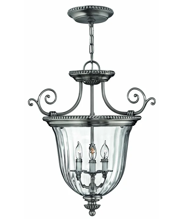 Hinkley Lighting 3613PW Cambridge Foyer Pendant Light, Pewter