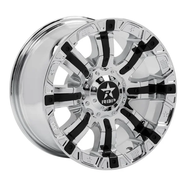 RBP 94R Chrome & Black Wheels - 94R-1810-82-25C in Chrome with Black Inserts - 6 x 139.70mm Single Bolt Pattern, 18x22 x 10x2
