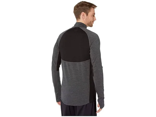 Icebreaker Bodyfitzone 200 Mens Zone LS Half Zip (Jet Heather, Black)