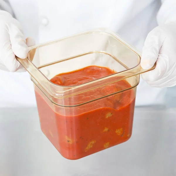 Carlisle 3088513 StorPlus 1/6 Size Amber High Heat Plastic Food Pan - 6x22 Deep