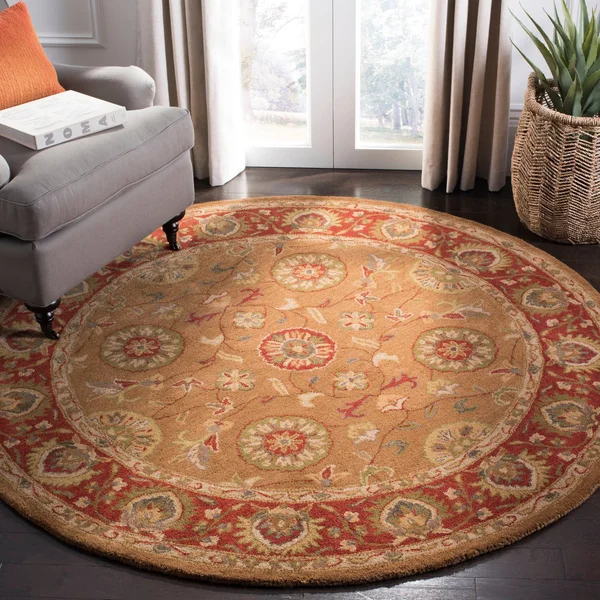 Safavieh Heritage HG963A 6&0x22 x 9&0x22 Beige, Rust Area Rug