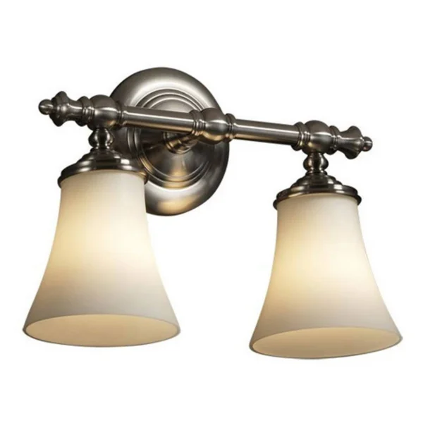Justice Design Group FSN-8522-20-OPAL-DBRZ Tradition 2-Light Bath Bar