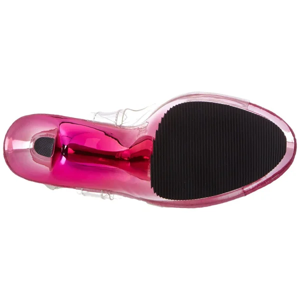 Pleaser - Sky-308 9 - Clear/Hot Pink Chrome