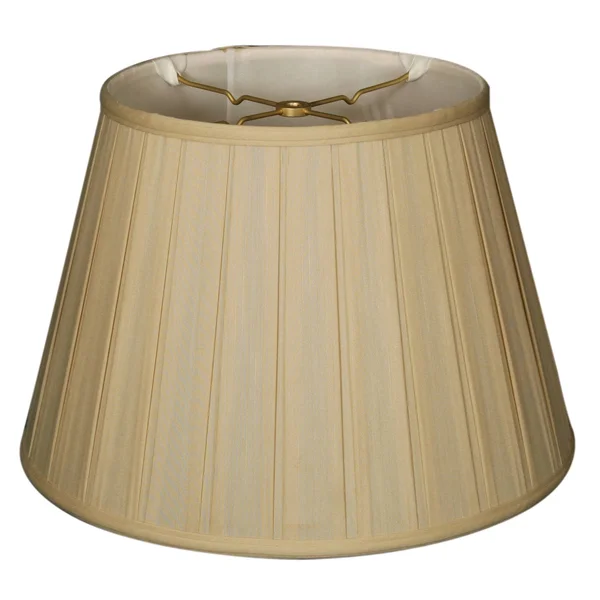 Royal Designs Empire English Pleat Basic Lamp Shade - Beige, 6-Way 13 x 19 x 11.25
