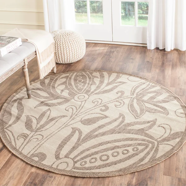 Safavieh Courtyard CY2961-3001 6&7x22 x 6&7x22 Round Natural - Brown Area Rug