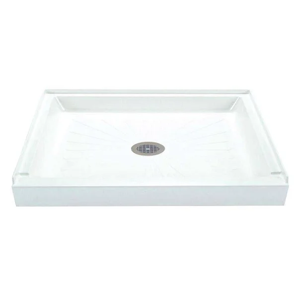 Mustee 3648M Durabase Fiberglass Single Threshold Shower FLOOR, 36 x 48-Inch, White