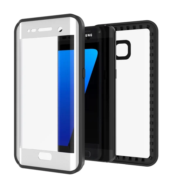 Galaxy S7 Edge Waterproof Case, Punkcase [Extreme Series] [Slim Fit] Armor Cover w/ Built in Screen Protector [Black] - Black