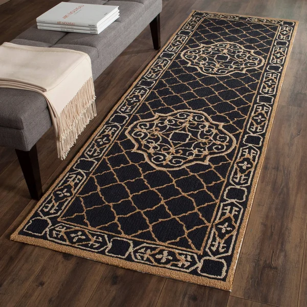 Safavieh Easy Care Rug Collection EZC729D - Black, Gold - 8& x 10&