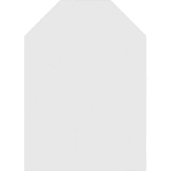 Ekena Millwork GVPOT20X3601SN 20x22W x 36x22H Octagonal Top Surface Mount PVC Gable Vent: Non-Functional - w/ 3-1/2x22W x 1x22P S