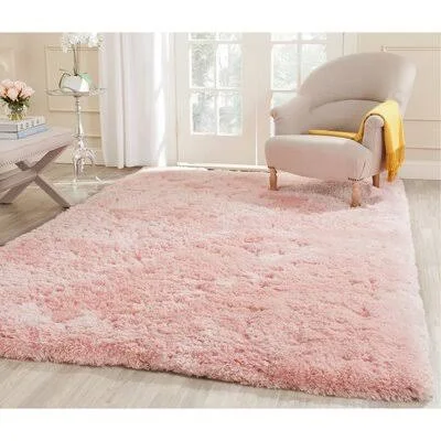 Gentas Handmade Tufted Pink Area Rug Ebern Designs Rug Size: Rectangle 6& x 9&