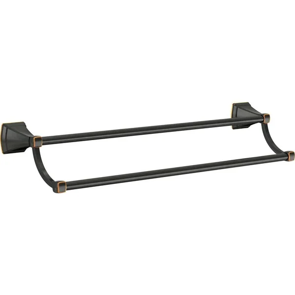 Delta, Flynn FLY25-OB Oil Rubbed Bronze 24x22 Double Bath Towel Bar