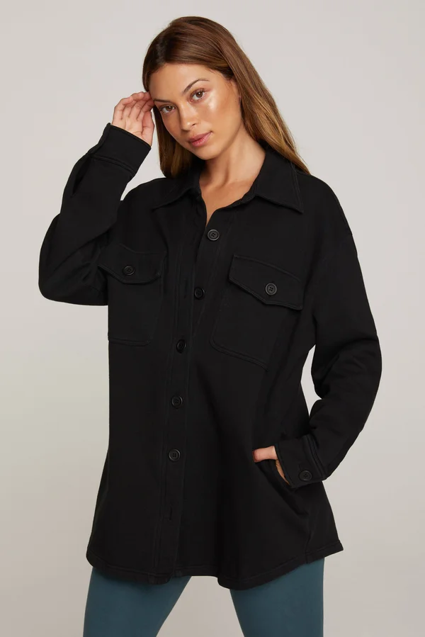 Good American Essentials Fleece Shacket