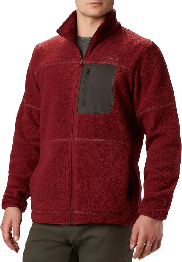 Columbia Men & S Rugged Ridge Sherpa Fleece - Red Jasper, Buffalo, City Grey