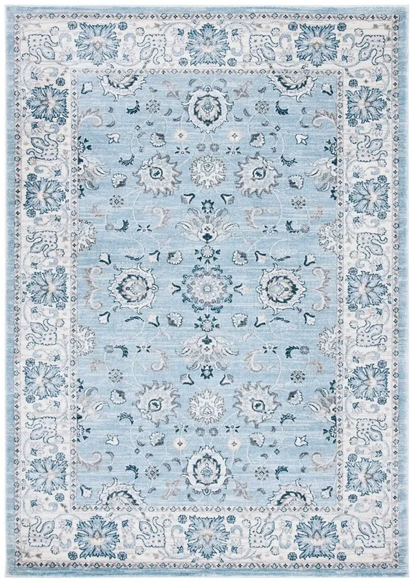 Safavieh Isabella Collection ISA940M Area Rug - 6& 7x22 Round, Light Blue/Cream