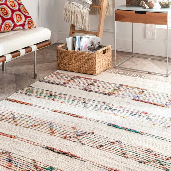 nuLOOM Cormier Flatweave Geometric Area Rug - 5& x 8&, Cream