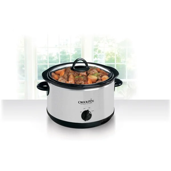Crock-pot Scr503sp 5-Quart Smudgeproof Round Manual Slow Cooker with Dipper